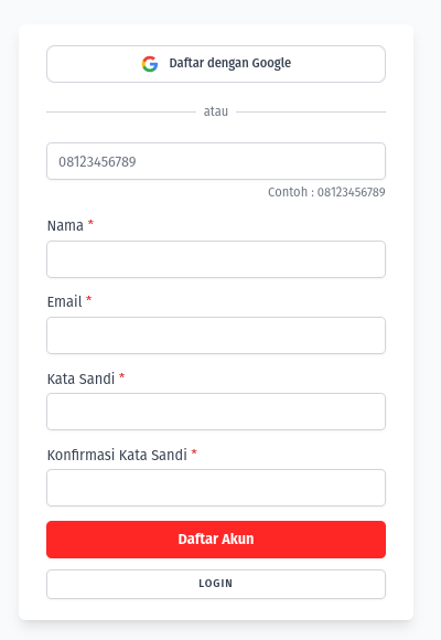 Formulir pendaftaran