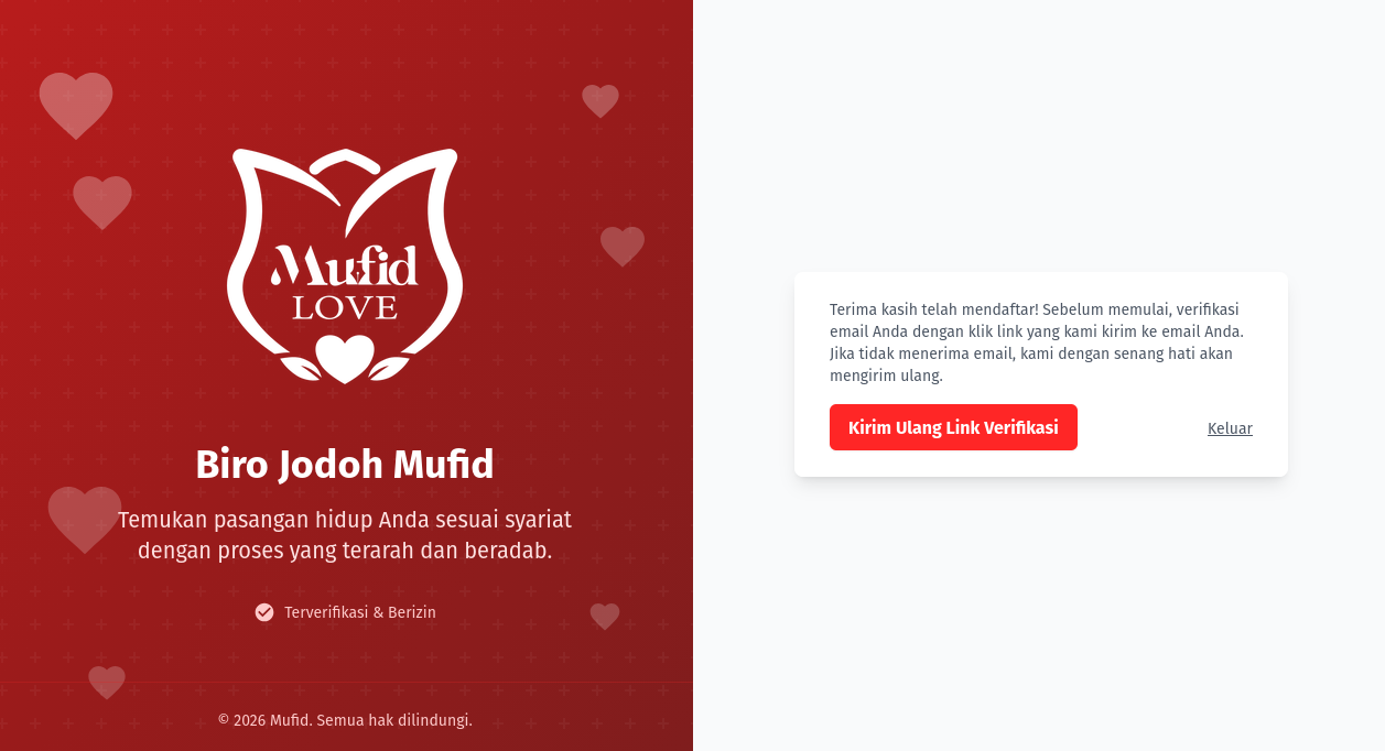 Pendaftaran berhasil